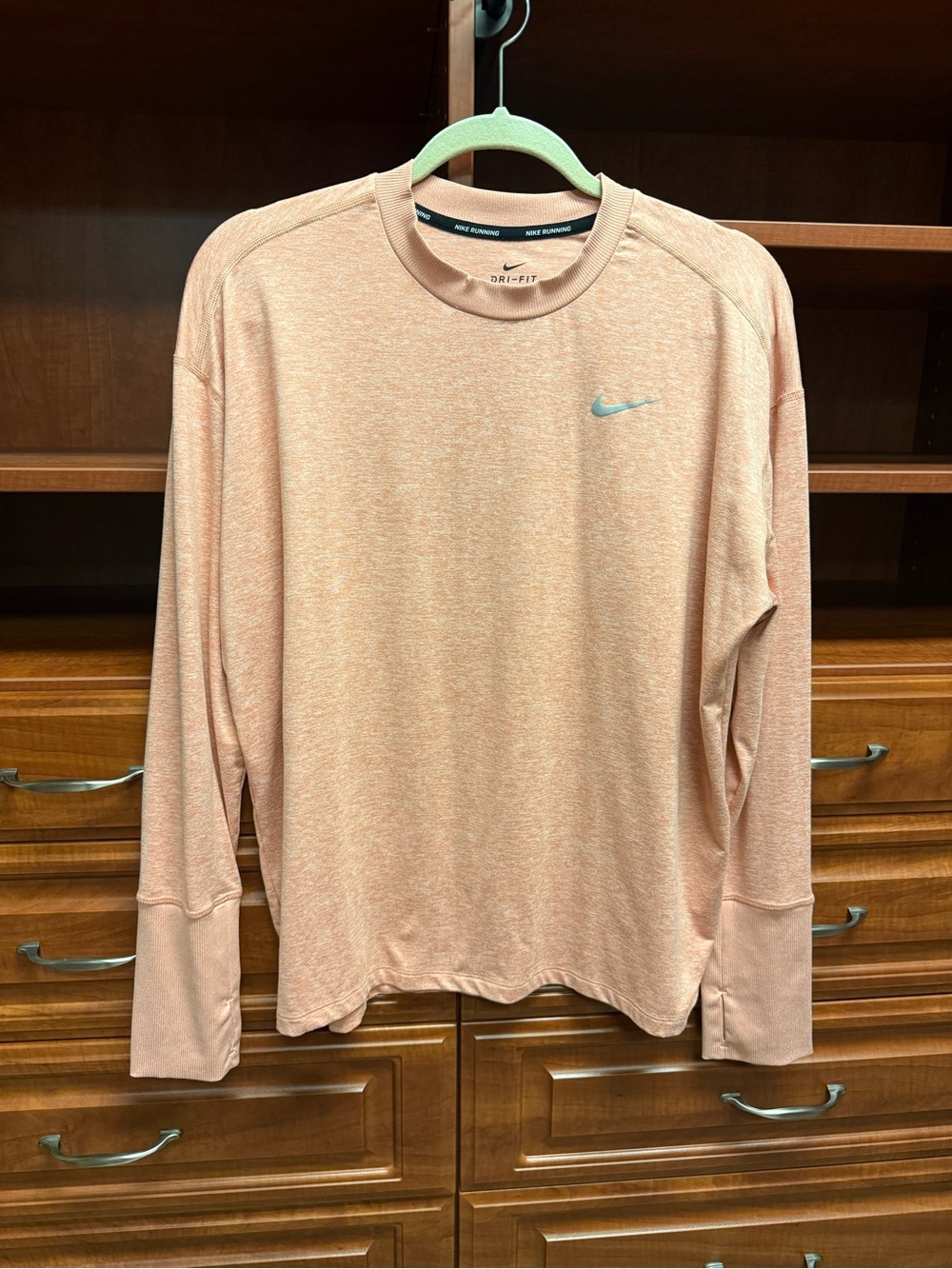 Nike Dri-FIT Long Sleeve Peach T-Shirt